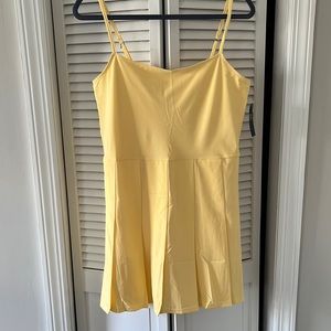 Yellow Abercrombie Pleated Traveler Dress